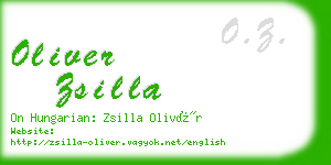 oliver zsilla business card